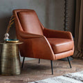 Quebec Armchair Brown Leather