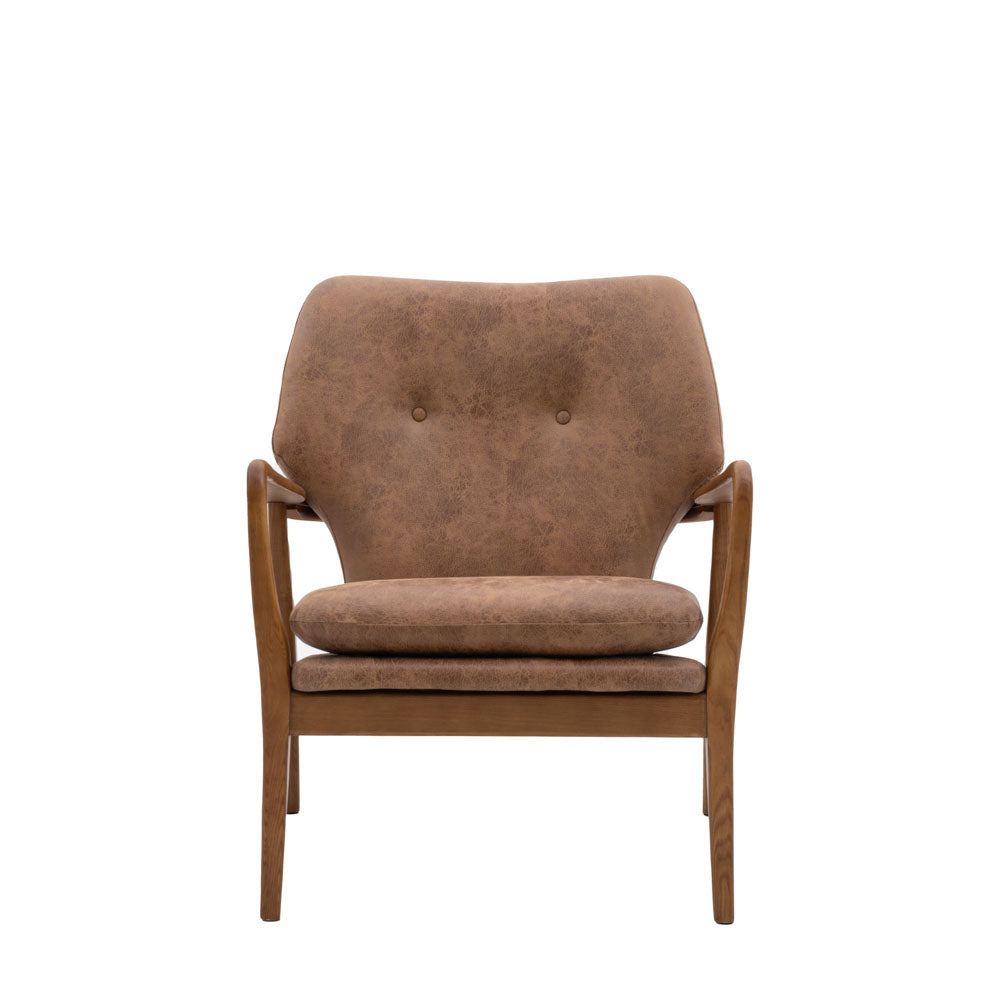 Kalmar Armchair Brown Leather