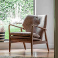Kalmar Armchair Brown Leather