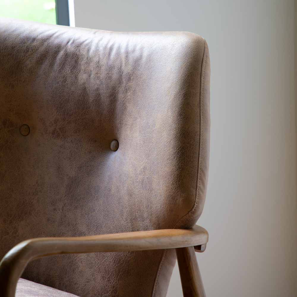Kalmar Armchair Brown Leather