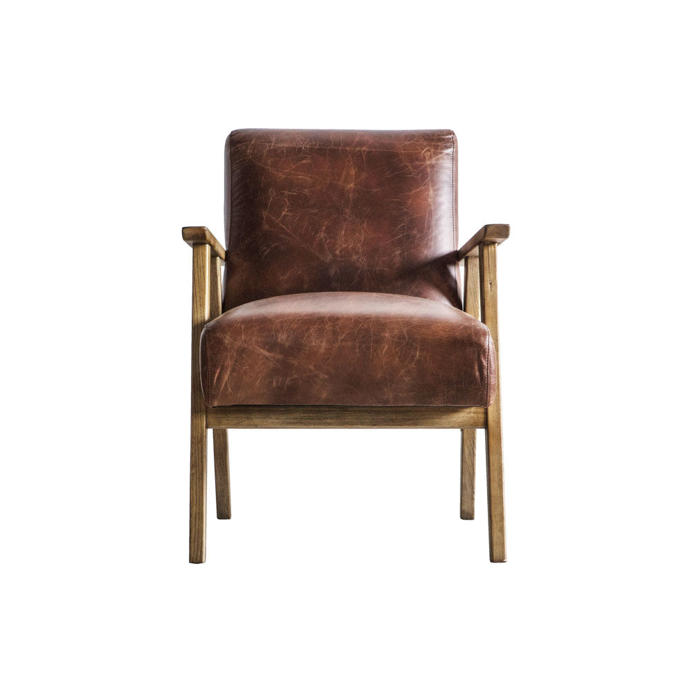 Bedford Armchair Vintage Brown Leather