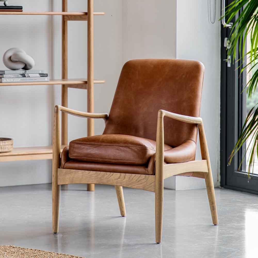 Darro Armchair Brown Leather