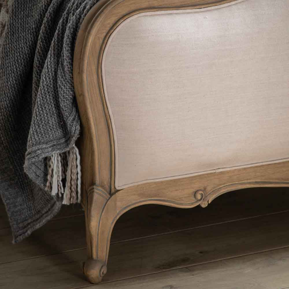 Ghent 6' Linen Upholstered Bed Weathered