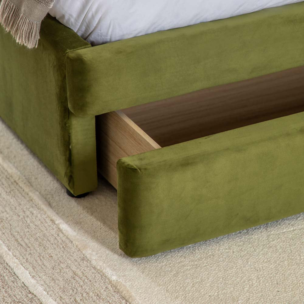 Hyde 4'6 Bed Olive