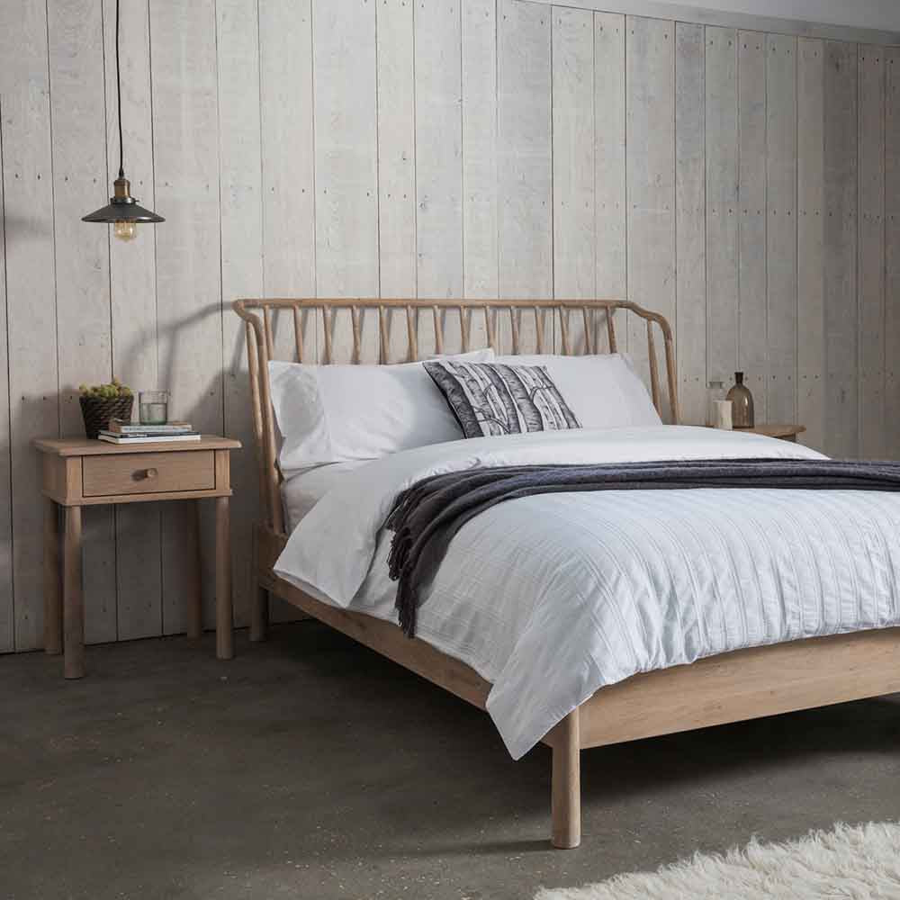 Harbin 1 Drawer Bedside Table Oak