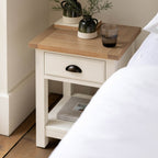Oxford 1 Drawer Bedside White