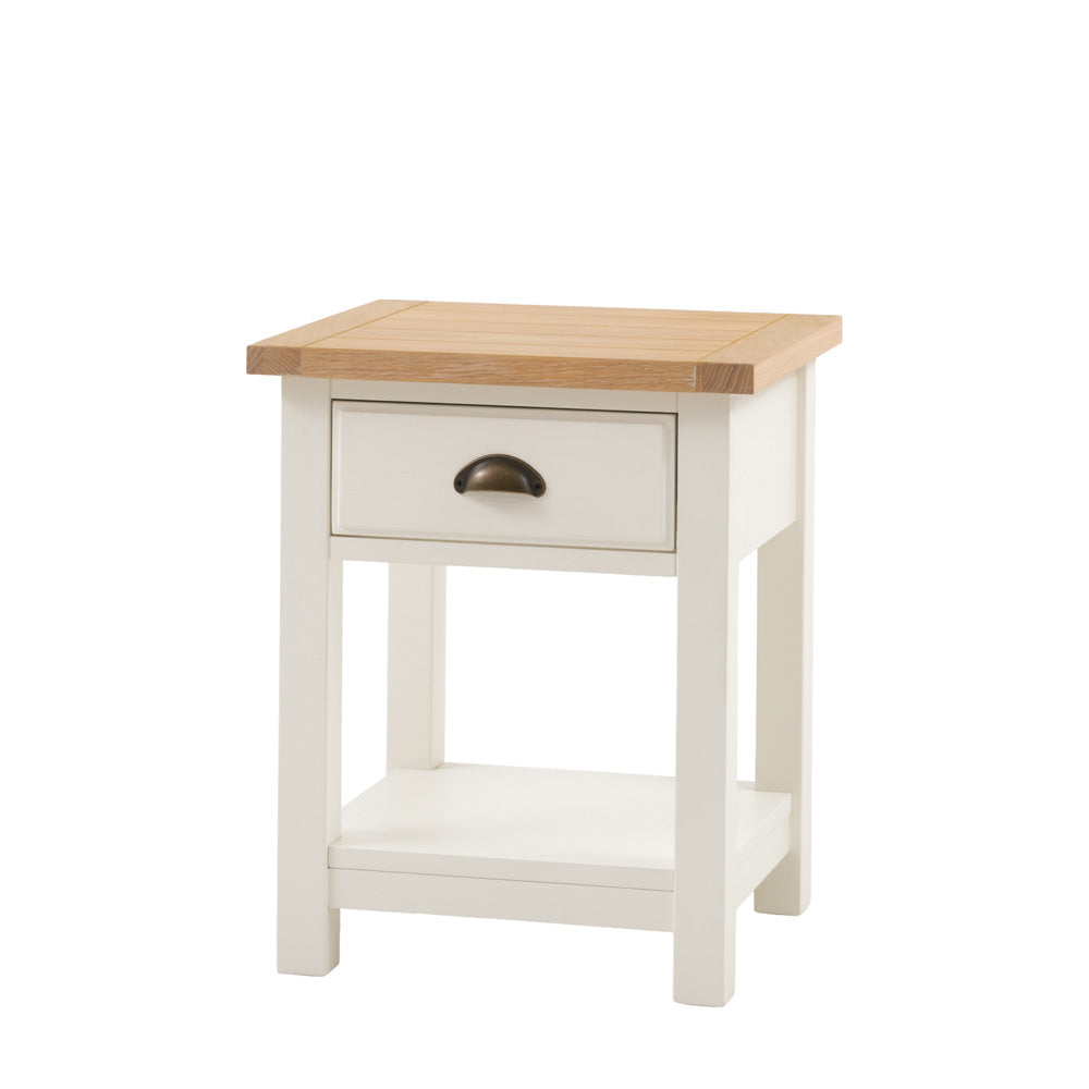 Oxford 1 Drawer Bedside White