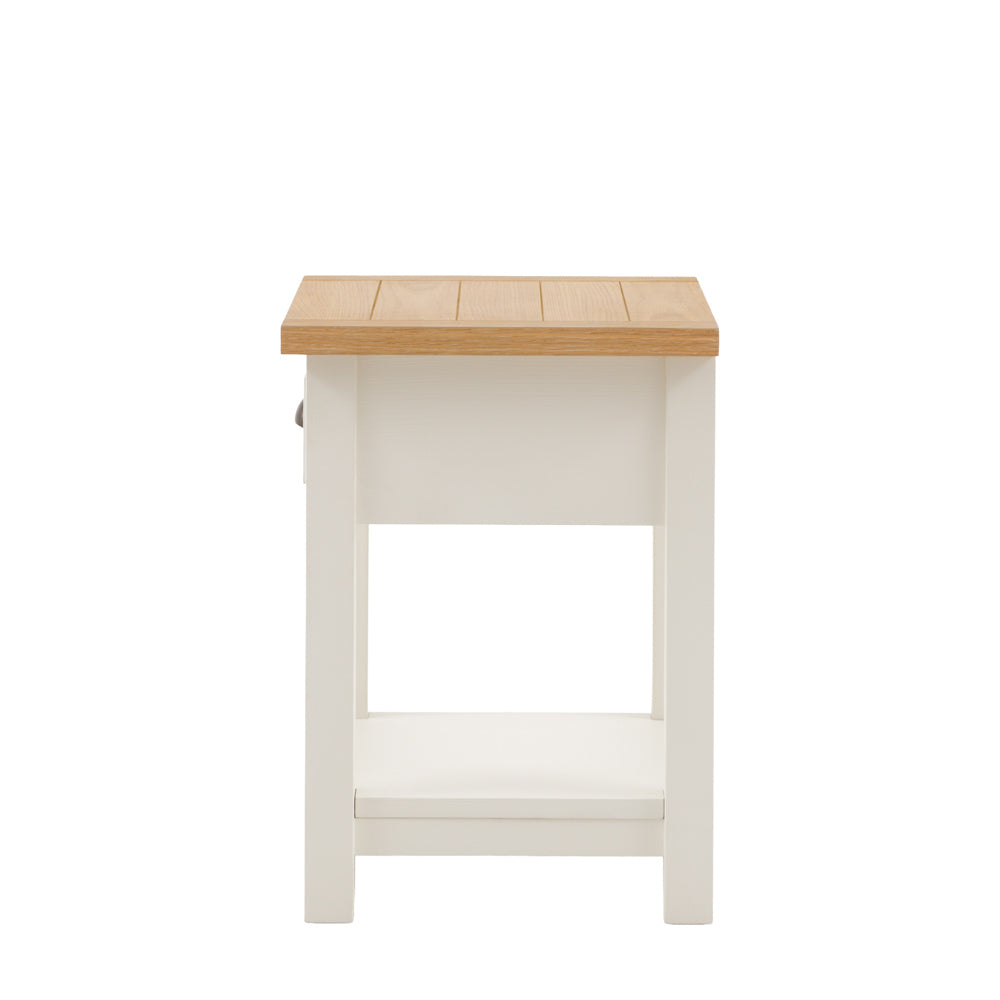 Oxford 1 Drawer Bedside White