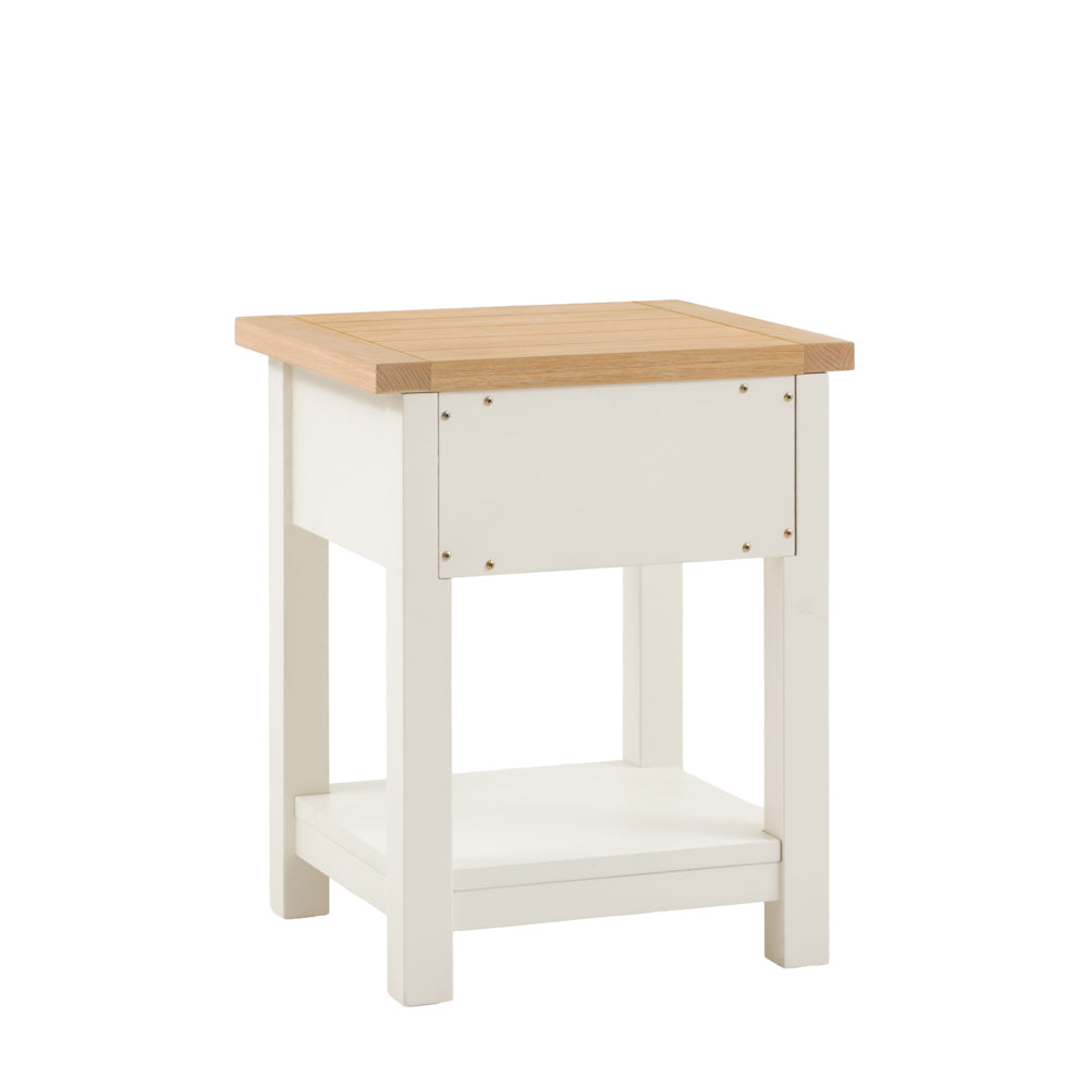 Oxford 1 Drawer Bedside White