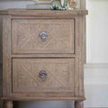 Reims 2 Drawer Bedside Table Natural