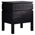 Aswan Boutique Bedside 2 Drawer Chest Black Mango