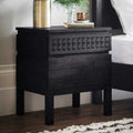 Aswan Boutique Bedside 2 Drawer Chest Black Mango