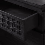 Aswan Boutique Bedside 2 Drawer Chest Black Mango