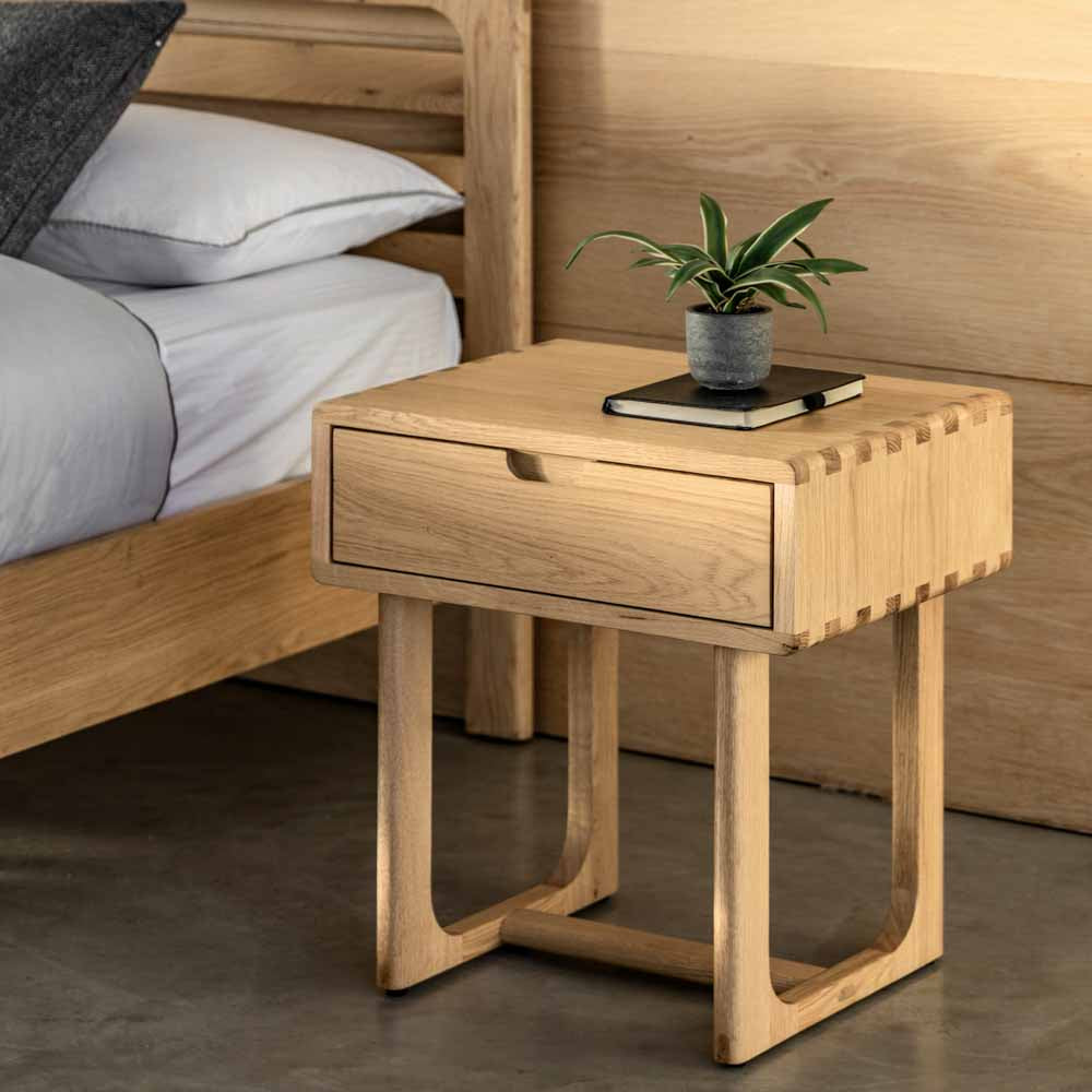 Hamburg 1 Drawer Bedside Natural