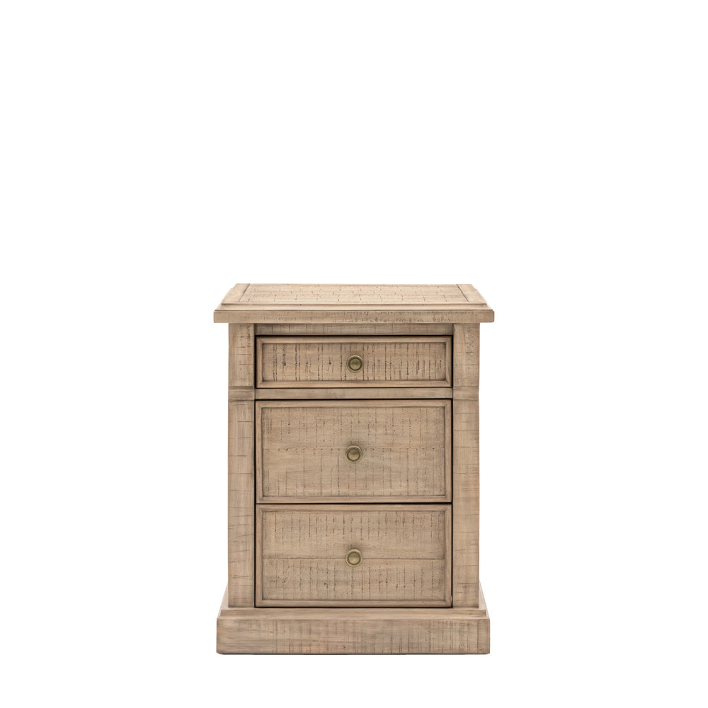 Alberta 3 Drawer Bedside