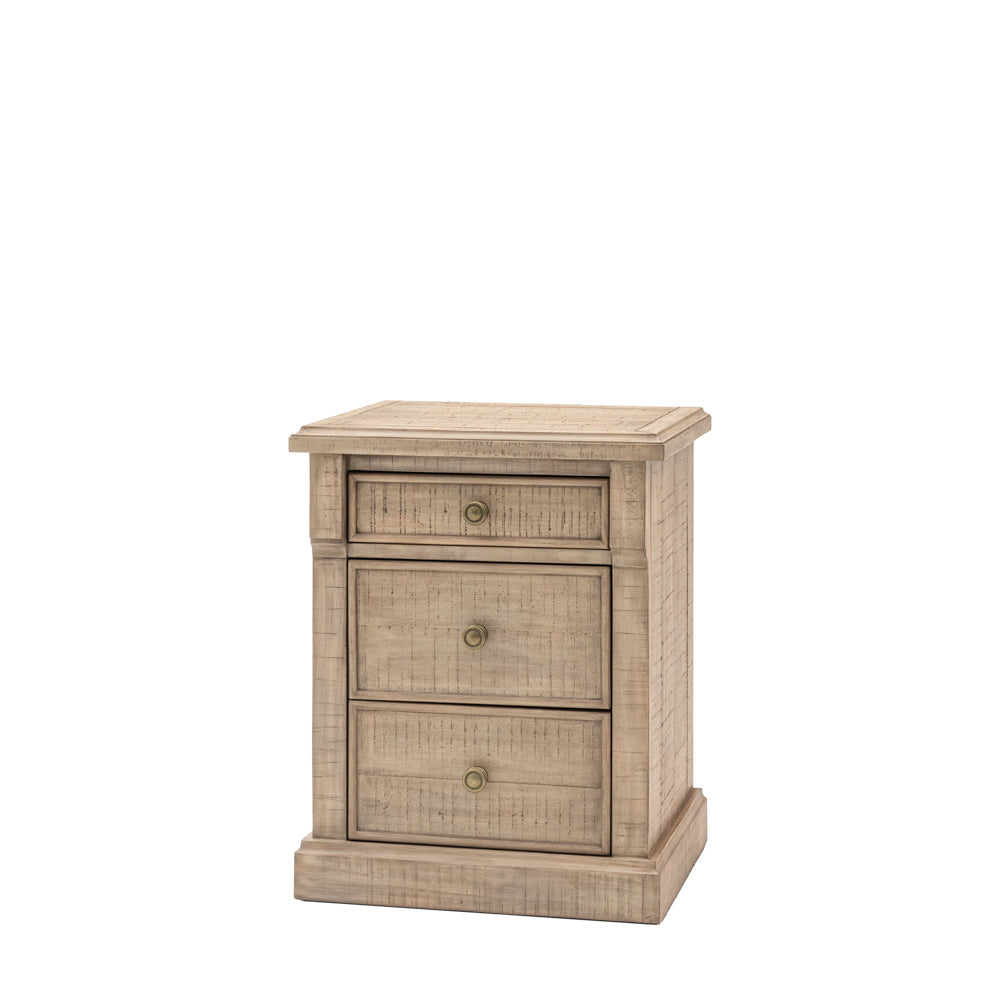 Alberta 3 Drawer Bedside