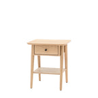 Bremen 1 Drawer Bedside Natural