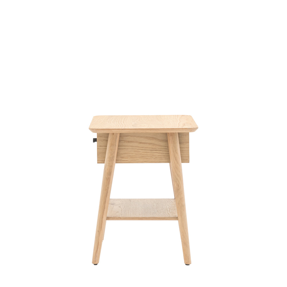 Bremen 1 Drawer Bedside Natural