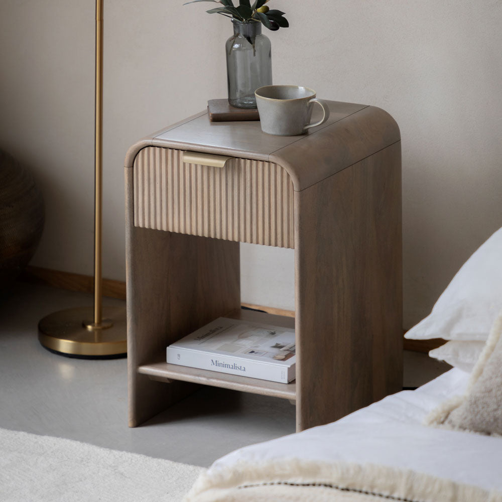 Pavia 1 Drawer Bedside Table Small