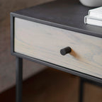 Marseille 1 Drawer Bedside Table Black / Natural