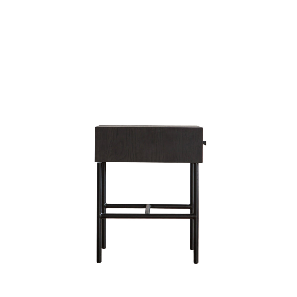 Marseille 1 Drawer Bedside Table Black / Natural