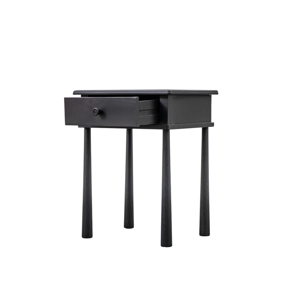Harbin 1 Drawer Bedside Table Black
