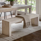 Helsinki Dining Bench Whitewash