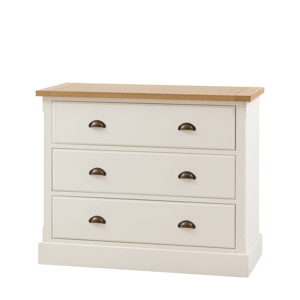 Oxford 3 Drawer Chest White