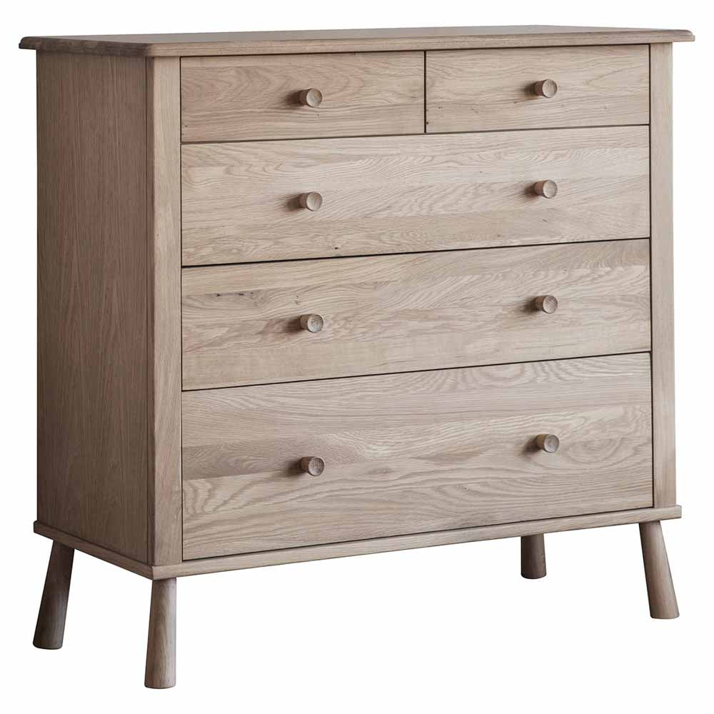 Harbin 5 Drawer Chest Oak