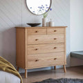Harbin 5 Drawer Chest Oak