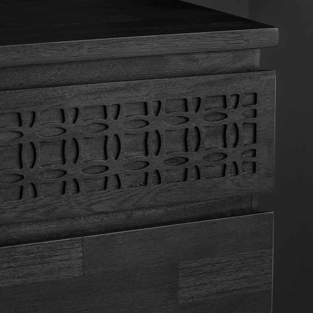 Aswan Boutique 4 Drawer Chest Black Mango
