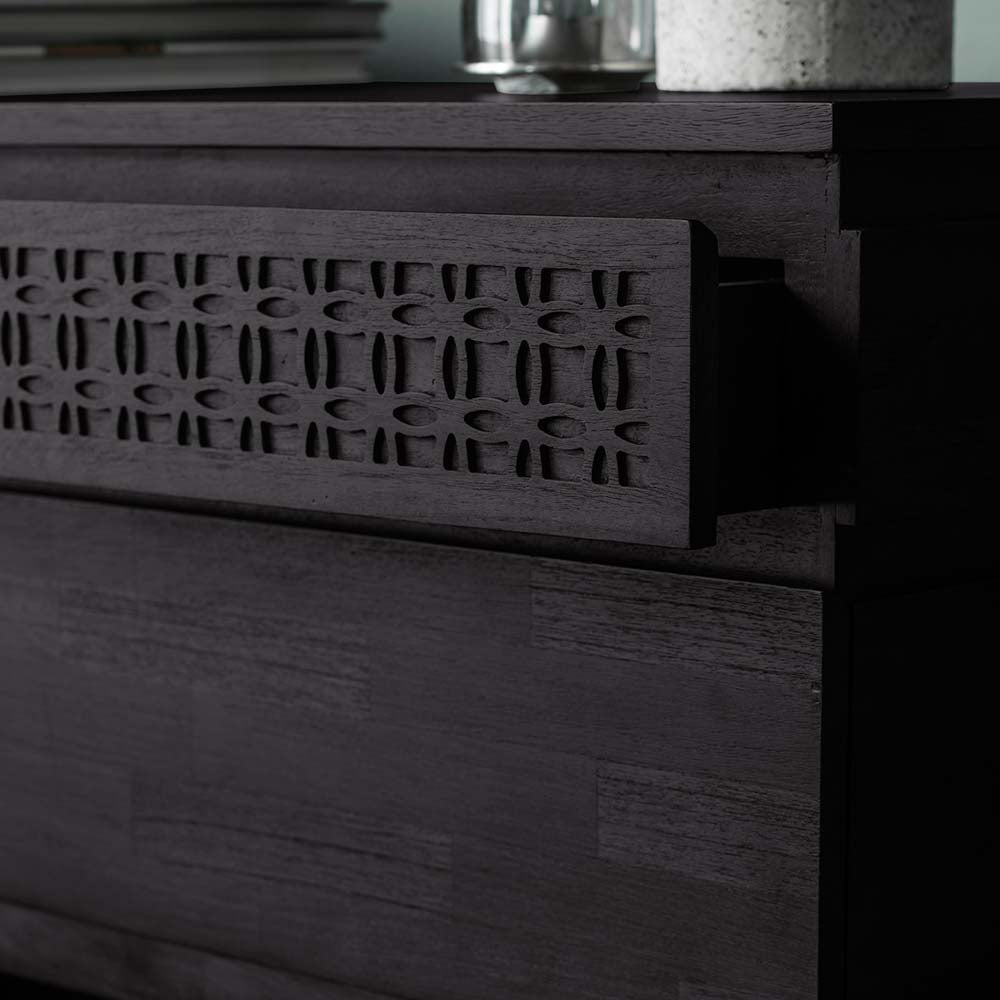 Aswan Boutique 4 Drawer Chest Black Mango