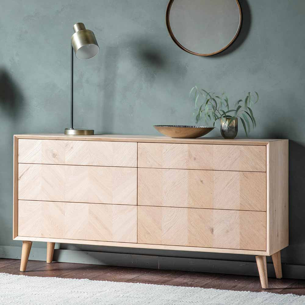 Florence 6 Drawer Chest Oak