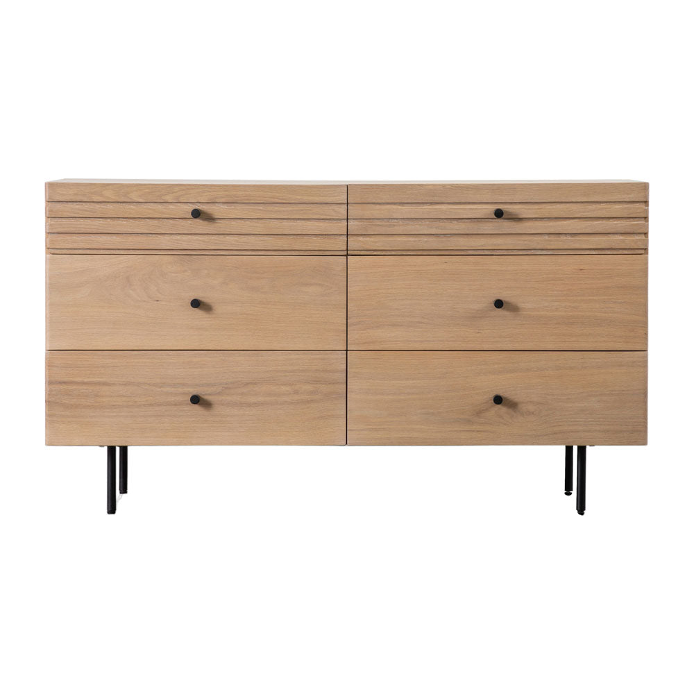 Sapporo 6 Drawer Chest Oak