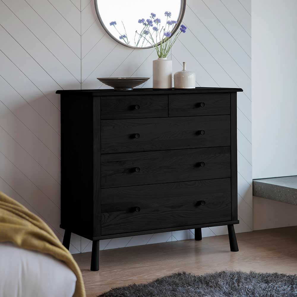 Harbin 5 Drawer Chest Black