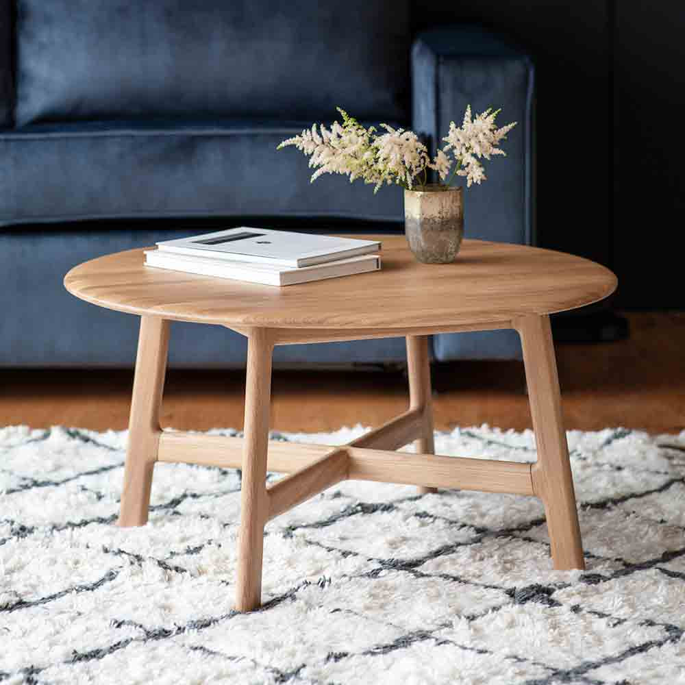 Girona Round Coffee Table Oak