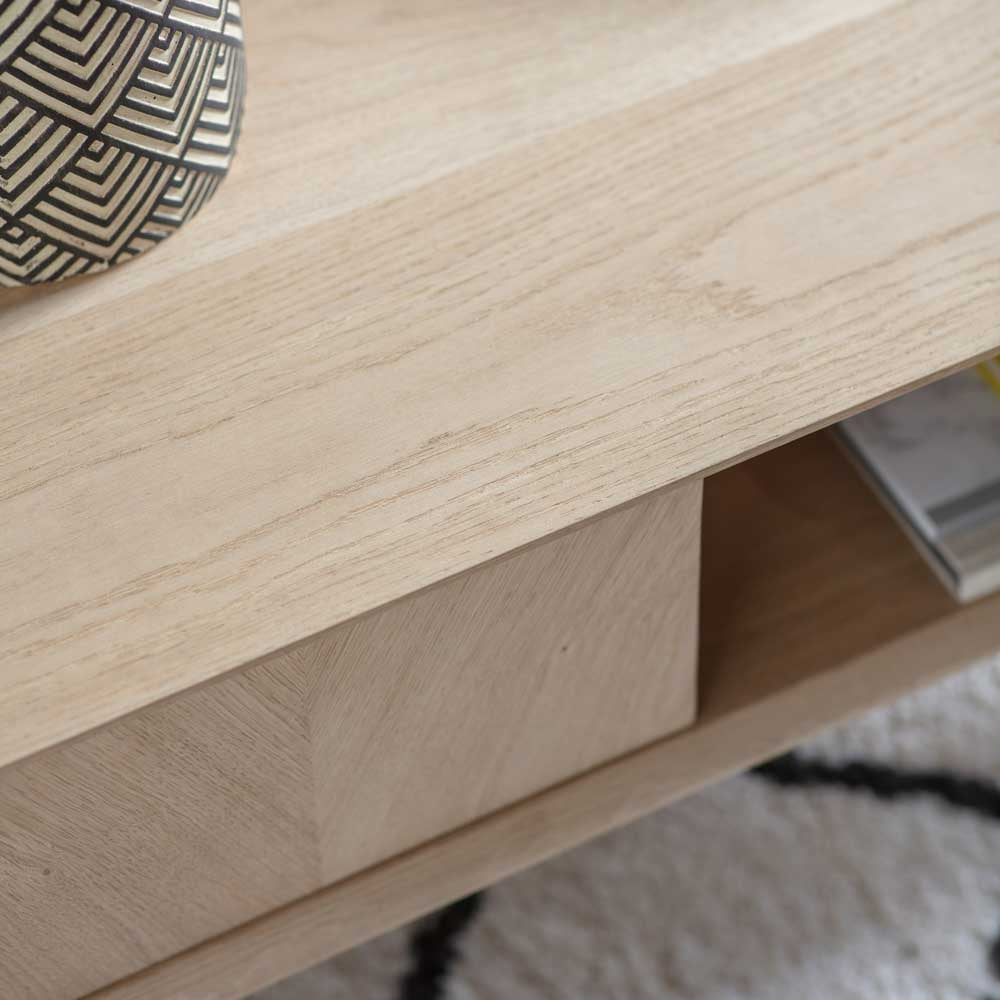 Florence 2 Drawer Coffee Table Oak