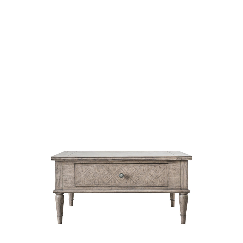 Reims Square 2 Drawer Coffee Table Natural