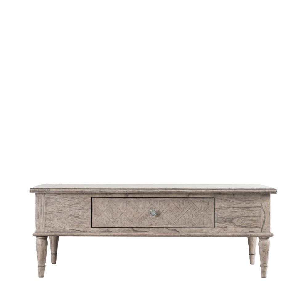 Reims Push Drawer Coffee Table Natural