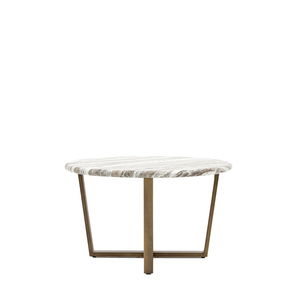 Guarda Round Coffee Table Green Marble