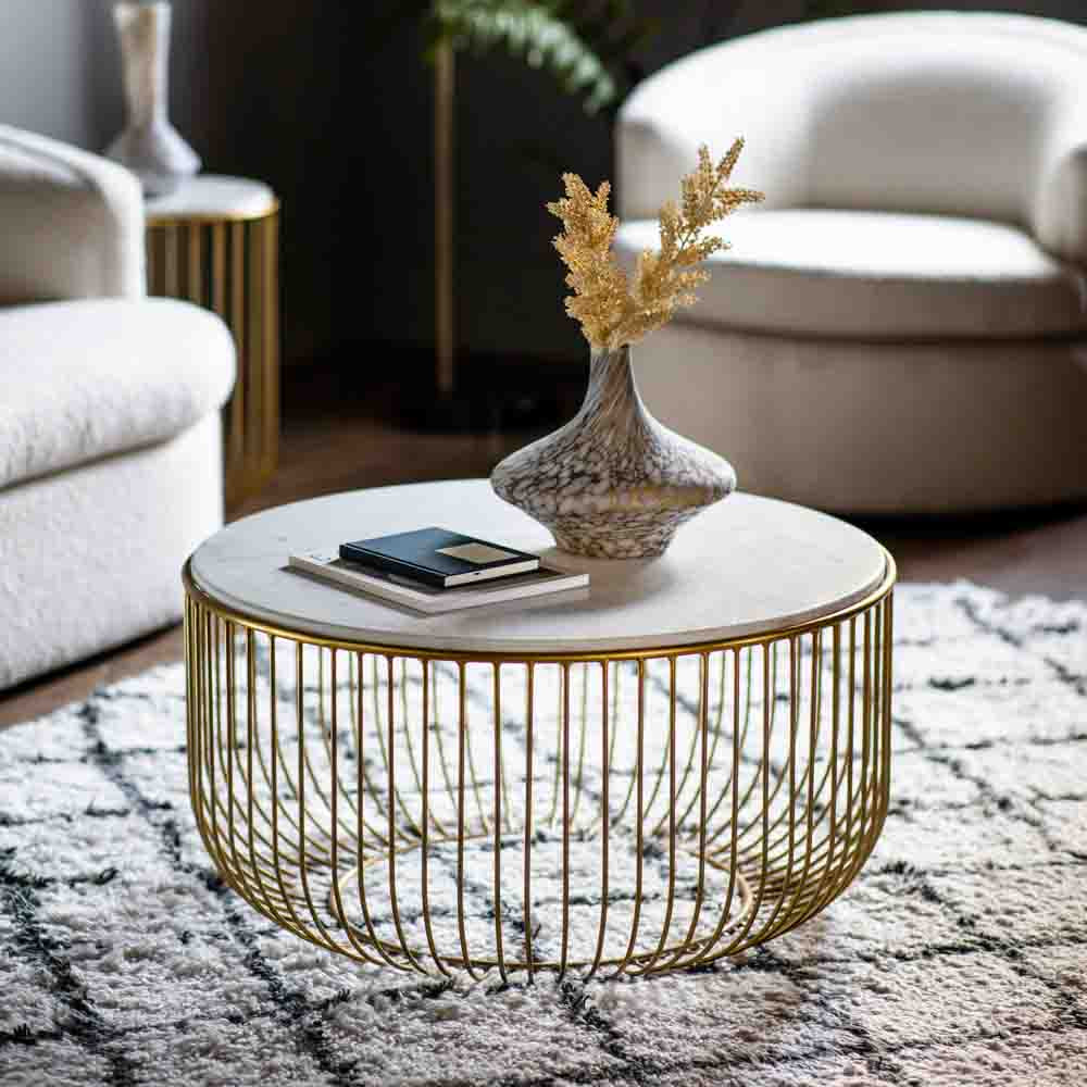 Saran Coffee Table Gold