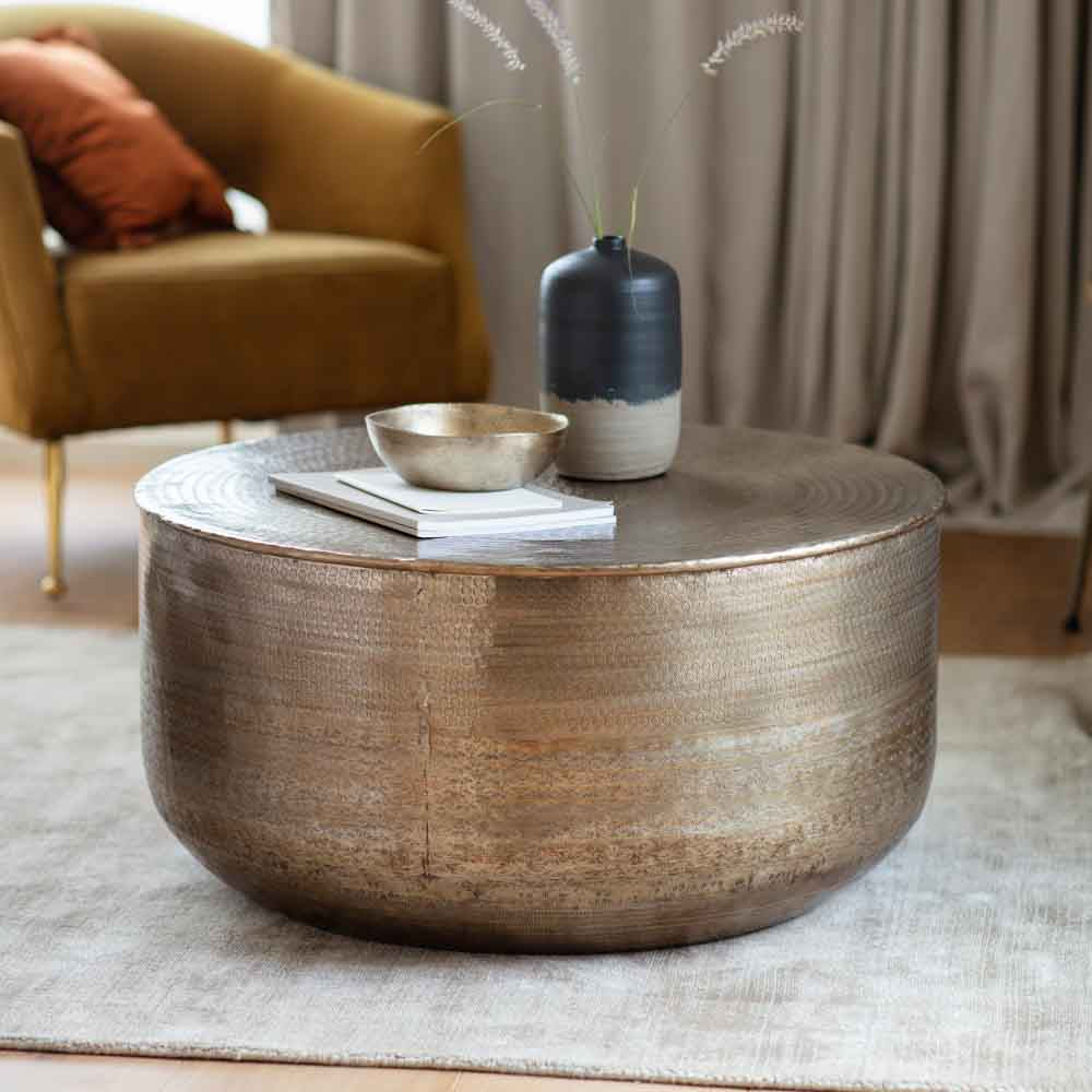 Cali Coffee Table Antique Brass