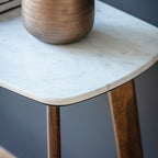 Managua Console Table Dark Wood / Marble