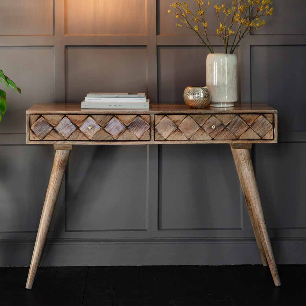 Swindon Console Table Burnt Wax