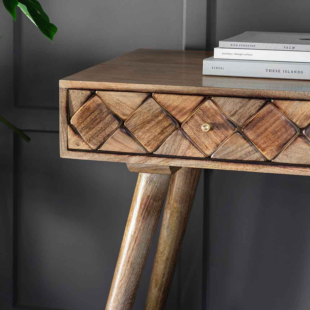 Swindon Console Table Burnt Wax