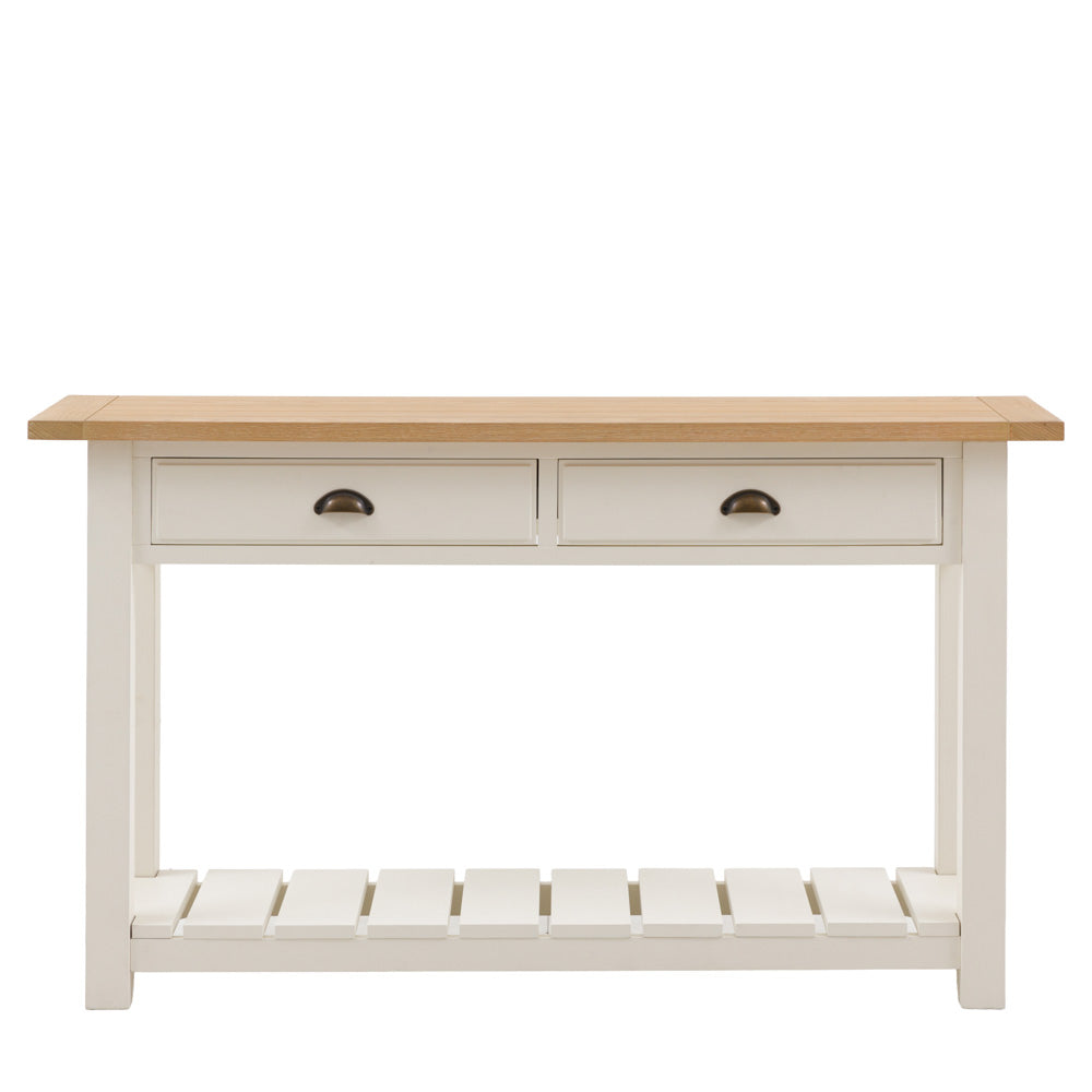 Oxford 2 Drawer Console Table White