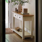 Oxford 2 Drawer Console Table White