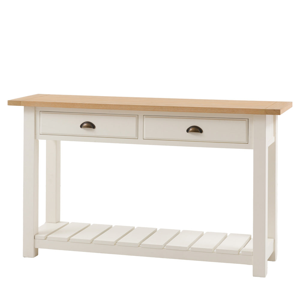 Oxford 2 Drawer Console Table White