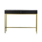 Pavlova 2 Drawer Console Table Black / Gold