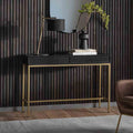 Pavlova 2 Drawer Console Table Black / Gold